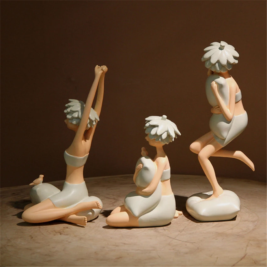 Креативные Статуэтки из смолы миниатюрные украшения для спальни и офиса модные