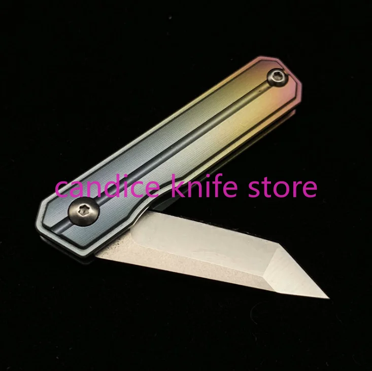 Складной мини-нож тактический клинок из титанового сплава с лезвием D2 для