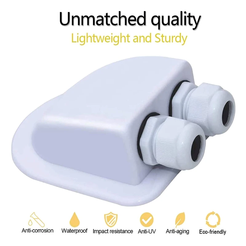 

Double Solar Cable Entry Gland Housing Box Weatherproof Cable Entry Plate for Solar Project Installation on Travel Trailer Boat