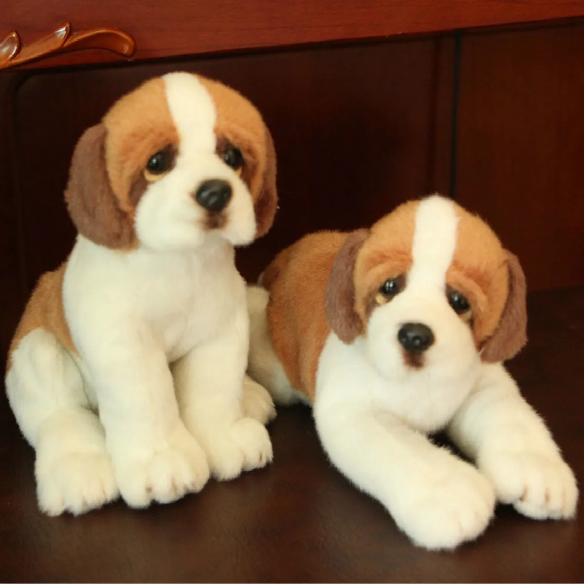 Kawaii Saint Bernard Dog мягкие игрушки 21 см Милая имитация Собаки Плюшевые Мягкая кукла
