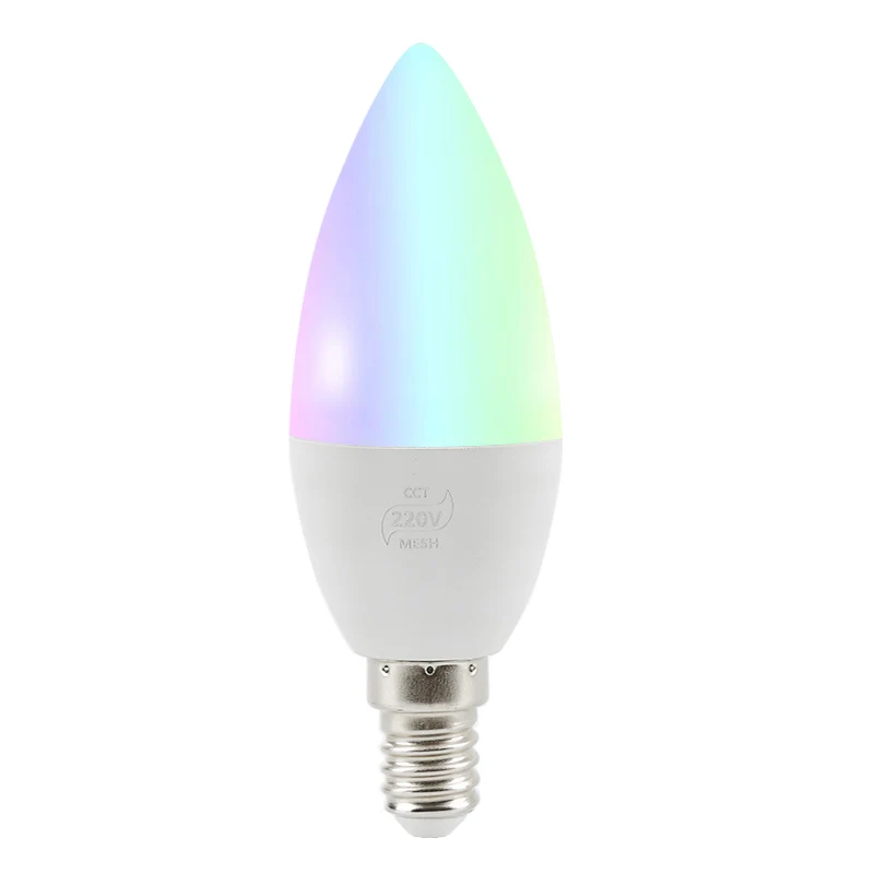 Умная лампочка голосового управления E14/E12 4 Вт RGB Лампочка Светодиодная лампа