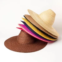 2020 new fashion handmade 15cm big wide brim summer hats cone top sun hat ladies kuntucky derby hats holiday beach cap