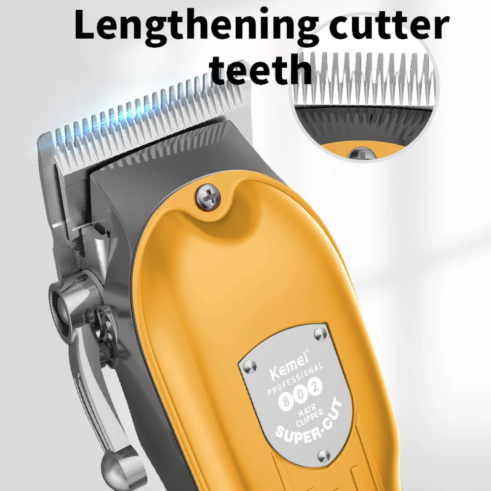 kemei KM-802 Barber Clipper Electric Hair Trimmer Cordless Shaver Mens Cutting Machine USB Rechargeable | Бытовая техника