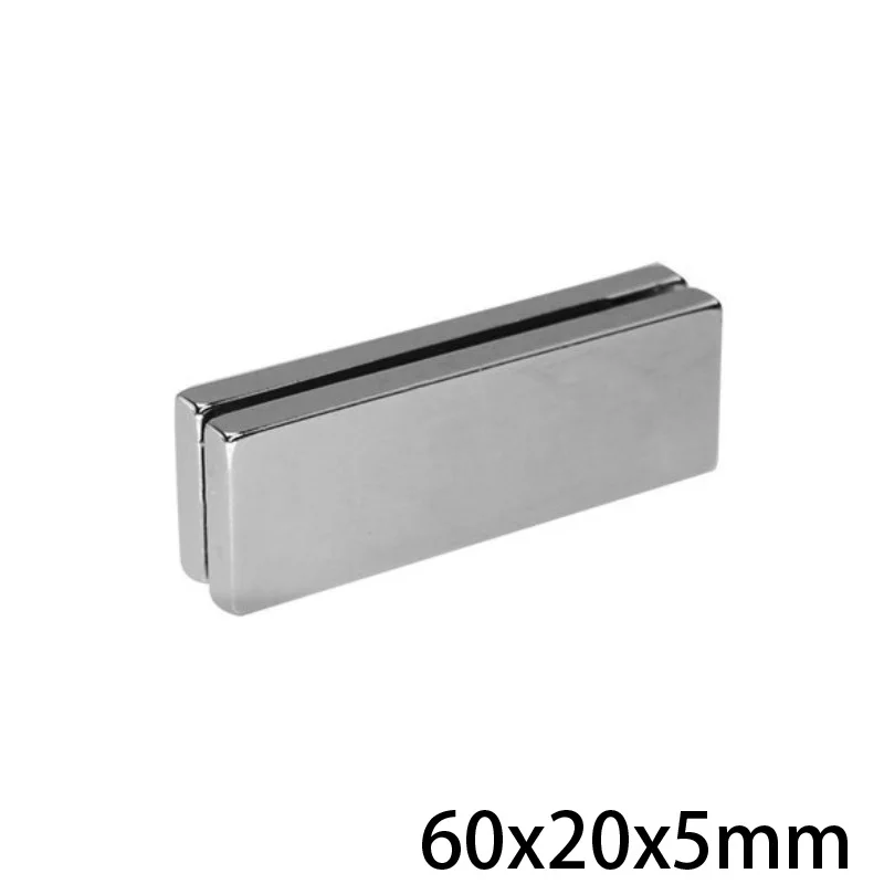 1 ~ 10 шт. 60x20x5 мощные магниты 60mmX20mm N35 Неодимовый Магнит мм постоянные NdFeB 60*20*5
