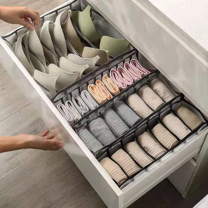 

3PCS/Set Underwear Bra Socks Organizer Storage Box Drawer Closet Organizers Divider Boxes Underpants Home Storage Box 11 Grids