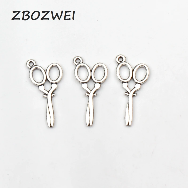 

10pcs Charms scissors 13*30mm Antique Tibetan Silver Pendant Accessories DIY Vintage bracelet Necklace Handmade