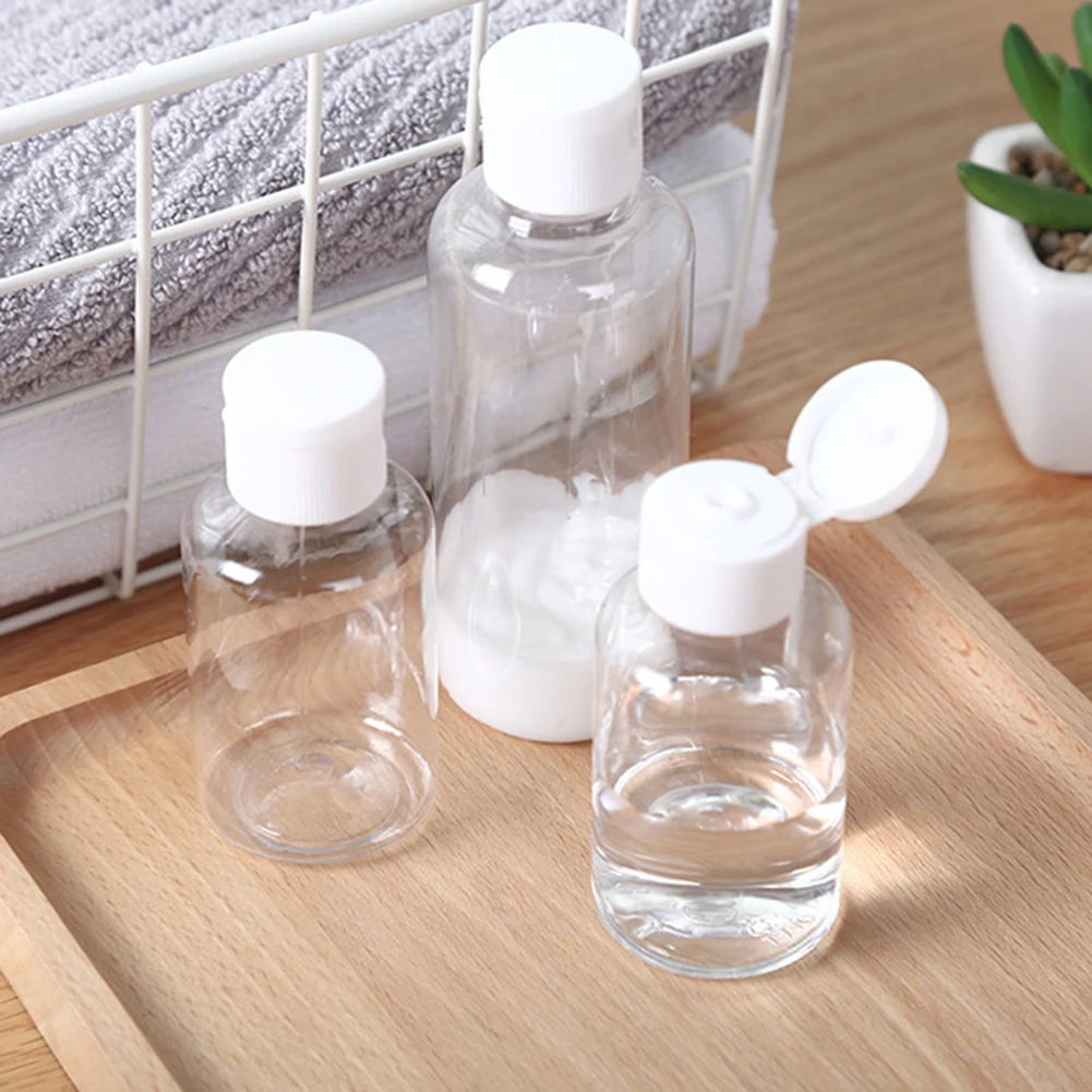 10 шт. 150/100ML Пустые Пластик бутылки контейнера с флип крышкой для шампуня