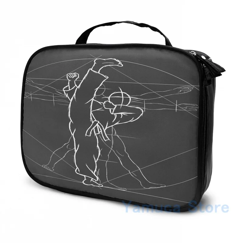 Funny Graphic print Tae Kwon Do Roundhouse Kick Vitruvian Man USB Charge Backpack men School bags Women bag Travel laptop | Багаж и сумки
