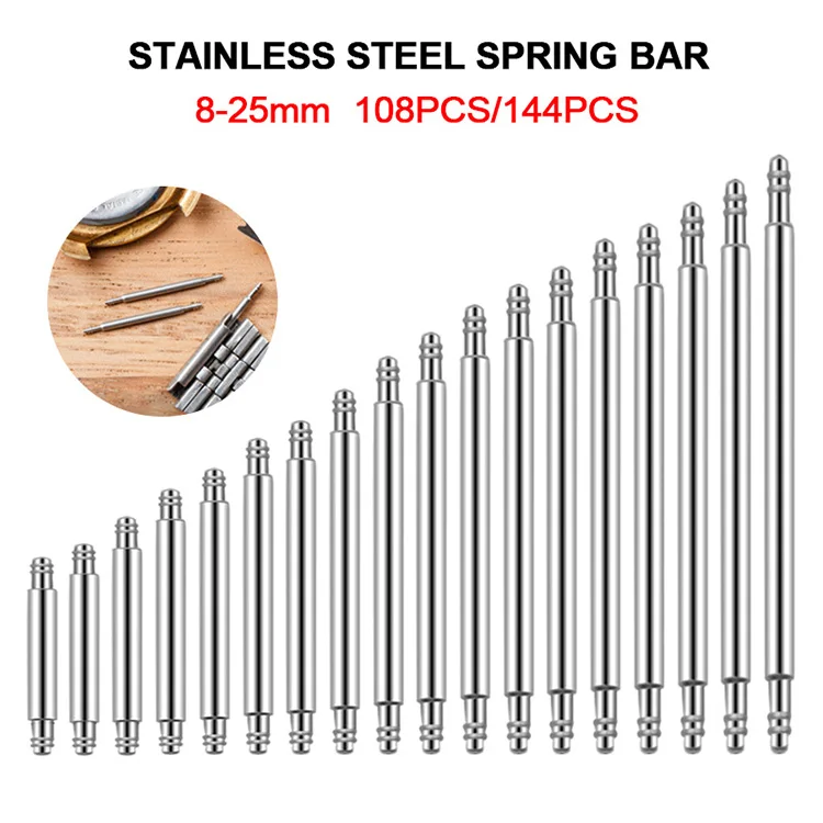 Набор инструментов для ремонта часов 8-25 мм Watch Band Strap Barrette Link Pins Repair Tool Set Professional Accessories on.