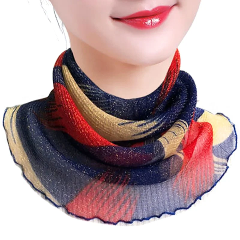 Женский Шелковый нагрудник-маска сетчатая повязка на голову с защитой от солнца