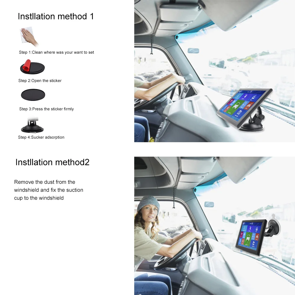 TOPSOURCE 9 дюймов большой экран Автомобильный грузовик GPS навигация 256 8 Гб Bluetooth AVIN