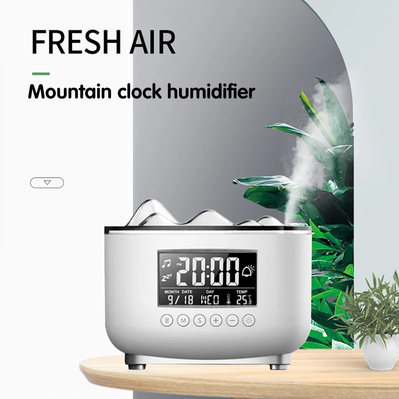 

Aromatherapy Essential Oil Diffuser Ultrasonic Mute Air Humidifier Temperature Display with LED Evaporator Bedroom Office Room