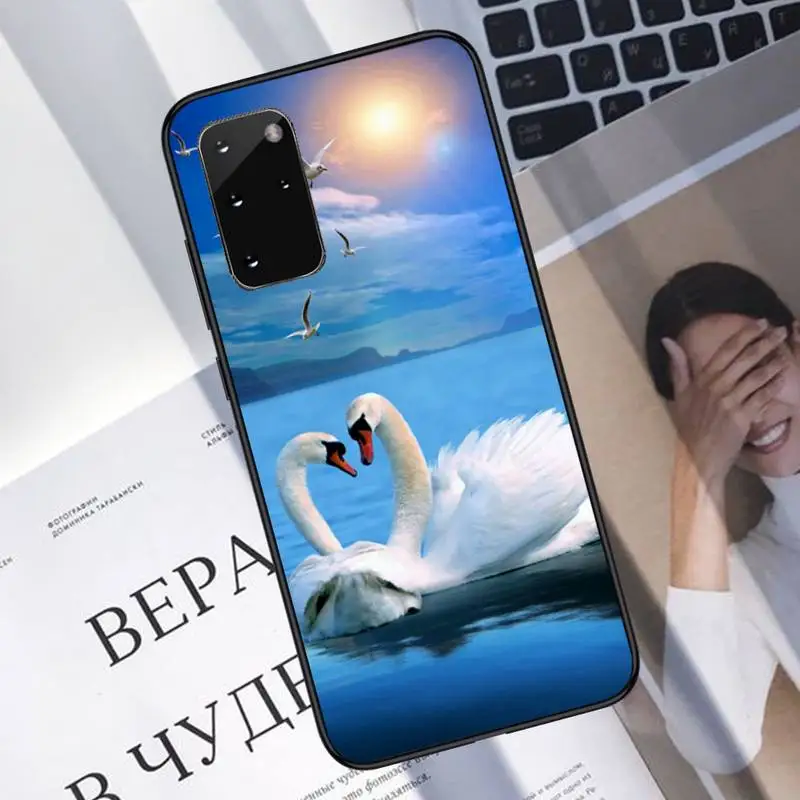 

Beautiful swan Phone Case For Samsung A40 A31 A50 A51 A71 A20E A20S S8 S9 S10 S20 Plus note 20 ultra