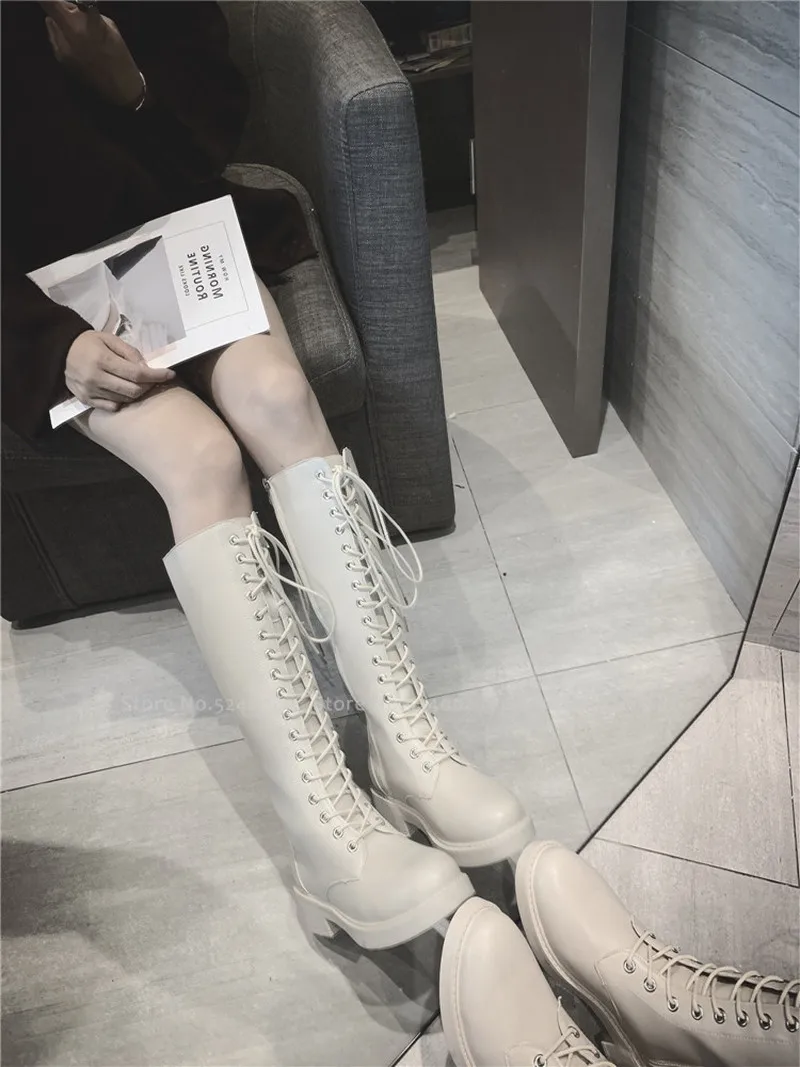 Женские ботинки в британском готическом стиле рыцарь-воин модная кожаная обувь