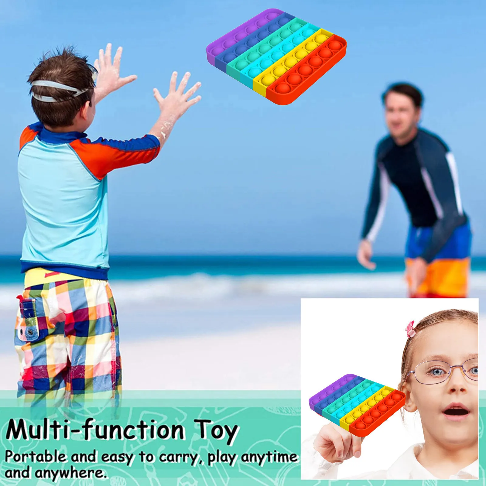 

Fitget Toys Pop It Game For Adult Kid Push Bubble Fidget Sensory Toy Autism Special Needs Stress Reliever Popoit Figet Speelgoed