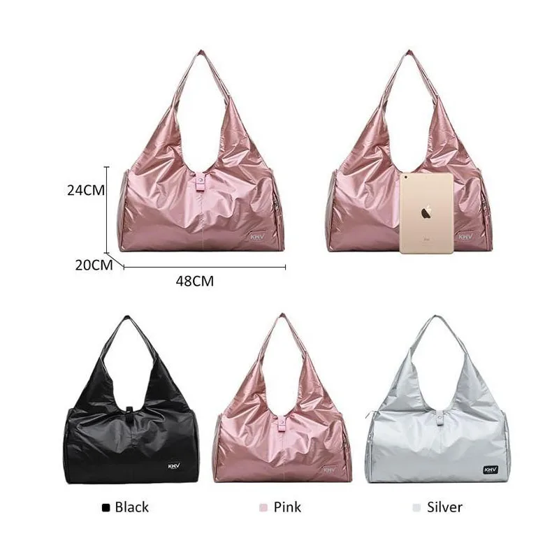 Женская Черная большая дорожная сумка розового цвета сумки на плечо женская для