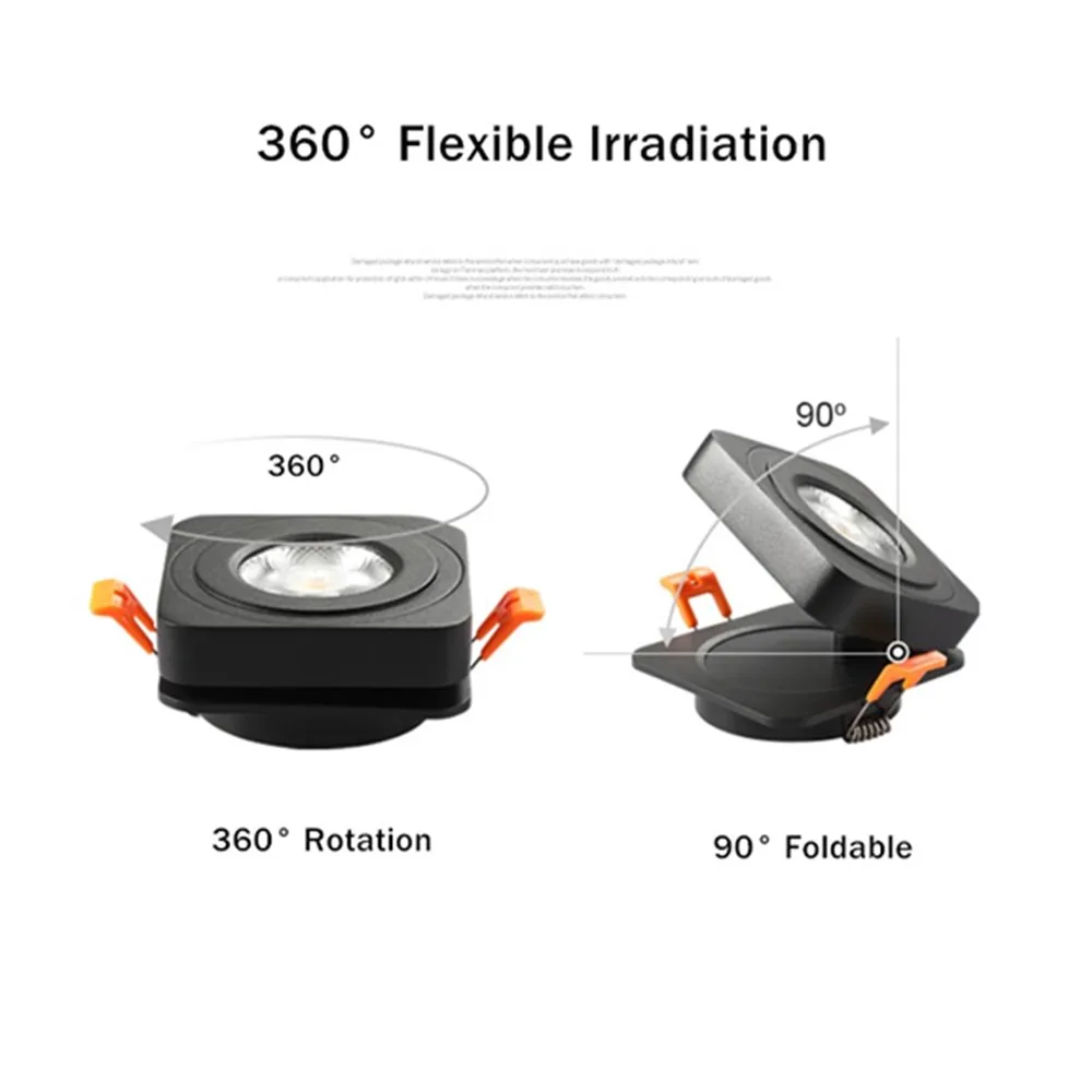 Складной светильник [DBF] ультратонкий квадратный Точечный для потолка