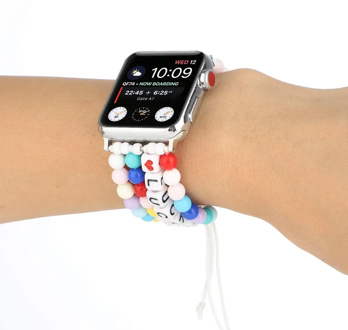 Yelshan Lucky часы с бисером ремешок совместим Apple Watch 38/40/42/44 мм для наручных часов iWatch