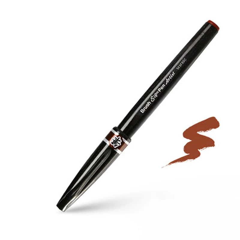 

Pentel цветная мягкая ручка 1 шт. SESF30C научная кисть очень тонкая мягкая ручка Цветочный стиль английский красивые скоростные сухие чернила