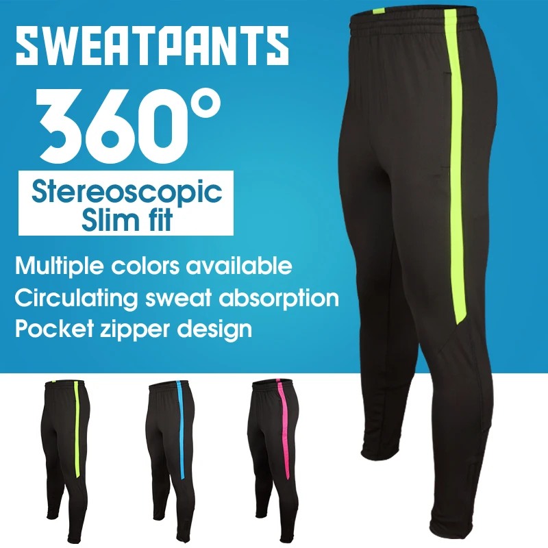 Training Pants for Men New Jogging Trousers Breathable Sport Sweatpants Zip Pocket Training Pants Gym Tracksuit Pants Athletic