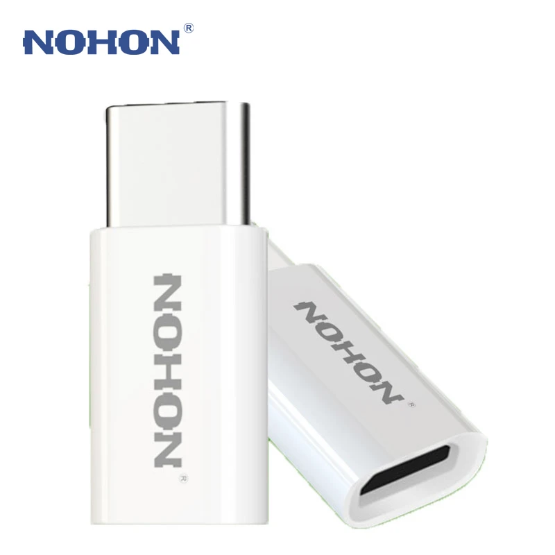 NOHON 8pin USB адаптер для Micro USB зарядное устройство для iPhone 8 7 6 6S Plus 5S 5C 5 iPad Mini Air iPod Быстрая Зарядка синхронизация данных разъем - Цвет: Type-C To Micro
