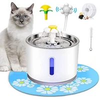 automatic pet cat water fountain 2 4l quiet usb led dog drinking fountain cat drinker feeder bowl pet water fountain dispenser
