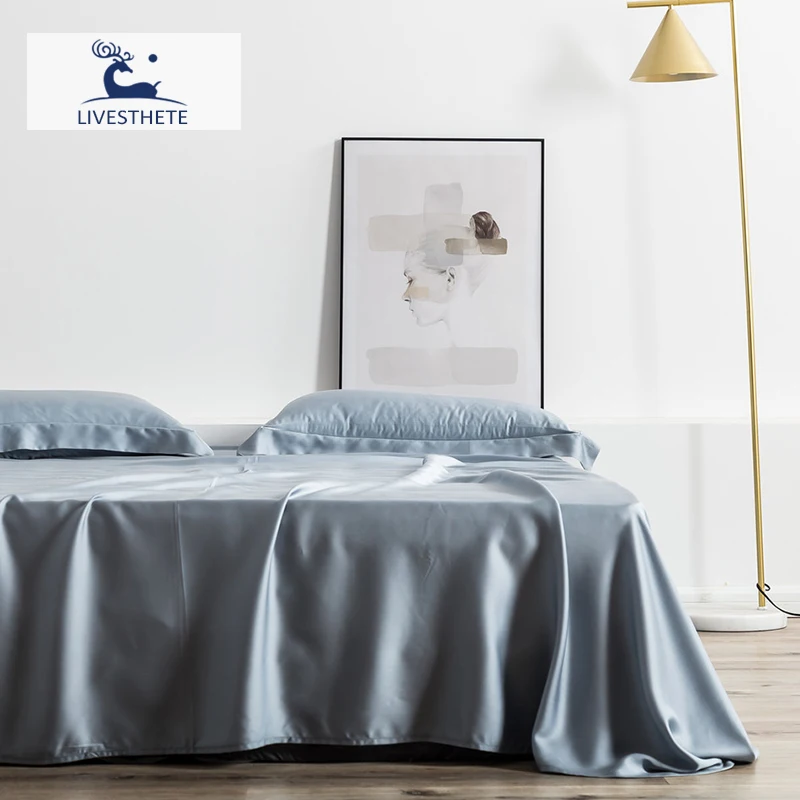 

Liv-Esthete серый цвет постельное белье плоский лист наволочка домашний декор постельное белье 100% шелк чистая натуральная ткань здоровый для кожи двойной