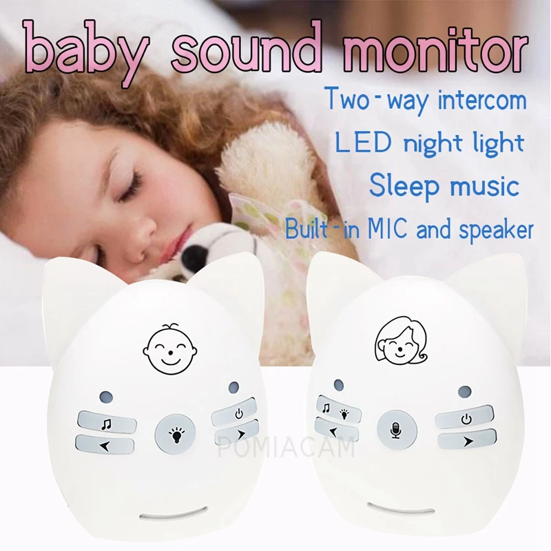 

Portable Smart Wireless Baby Monitor Built-in Night Light Lullabies Two-Way Voice Intercom Sound Reminder Alarm
