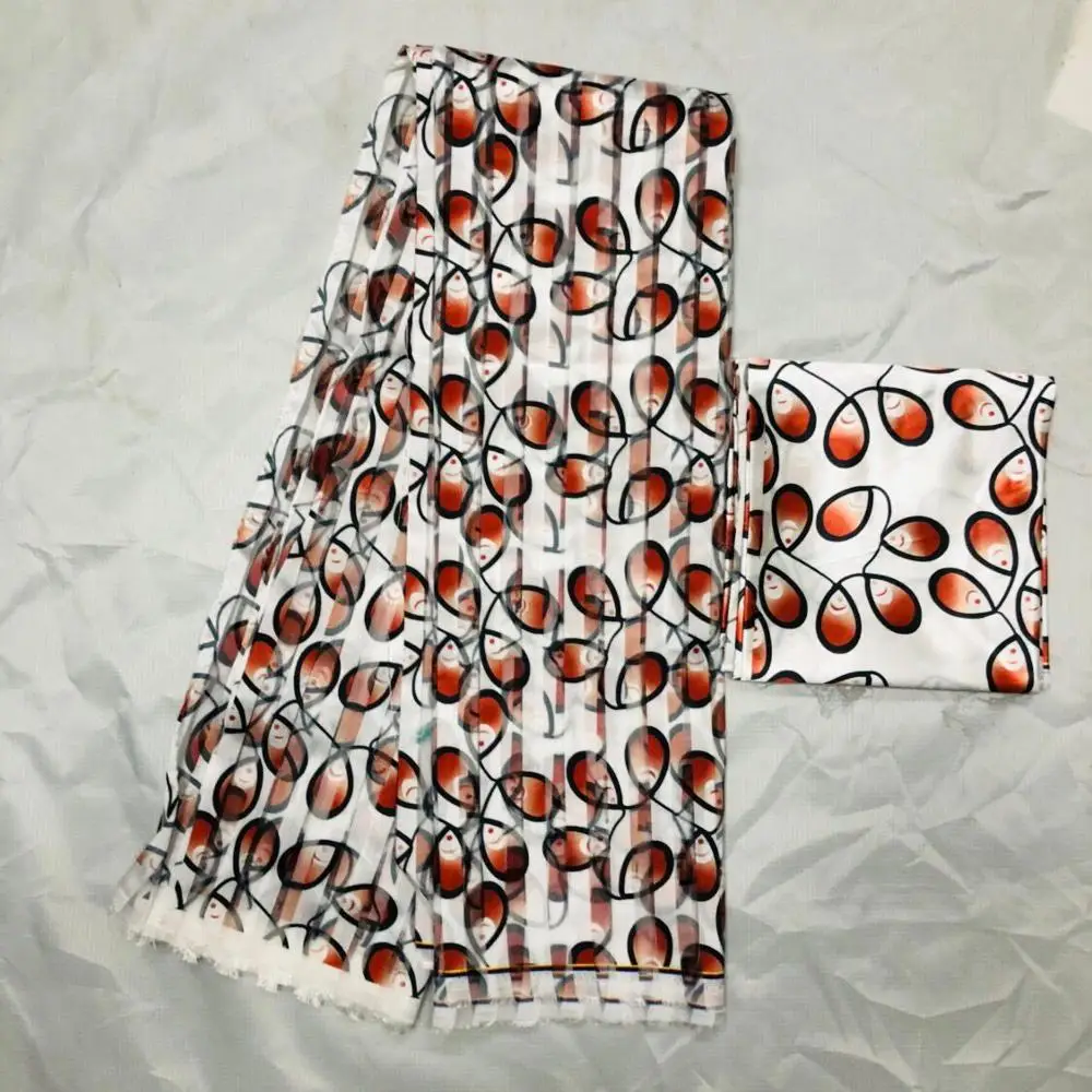 Африканская полоса органза шелк воск узор лента Ткань Высокое качество принты