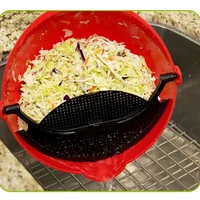 multifunctional mixing bowl with handle plastic colander drain basket fruit vegetable washing strainer drainer kitchen accessori