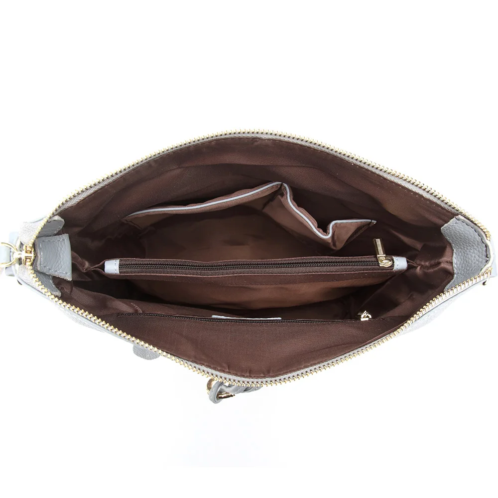 

New Fashion Women Shoulder Bag Metal Tassel 100% Genuine Leather Lady Crossbody Messenger Elegant Gift Handbag Black White