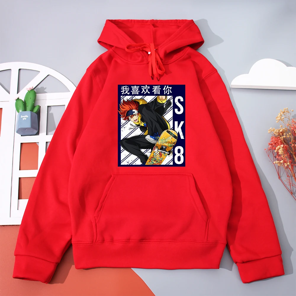 

Sk8 The Infinity Hooded Sweatshirt Women Reki Manga Hoodies Harajuku Japan Anime Pullover Oversized Female Top Woman Streetwear