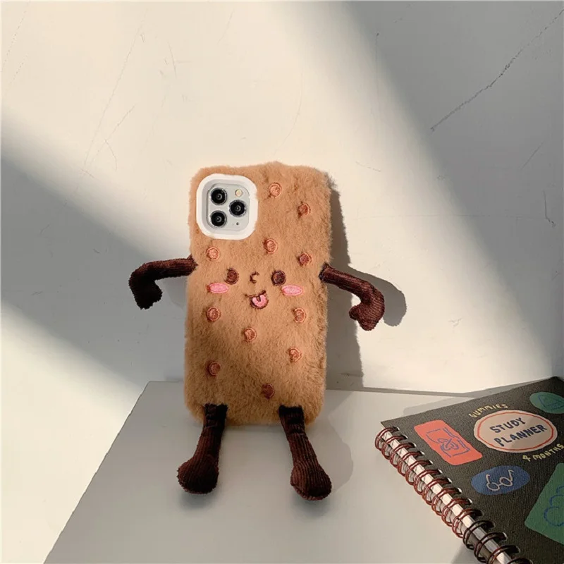 Cartoon Fur cases For iPhone 11 case XS X XR Pro Max 8 Plus Cute three-dimensional Soft Plush Phone Cover iphone 7 xr coque |