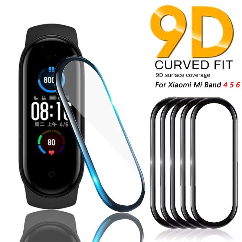 

9D Full Curved Edge Scratch Protective Glass Film For Xiaomi Band 7 SmartWatch Soft Film (Not Tempered Glass) For Mi Band 4 5 6