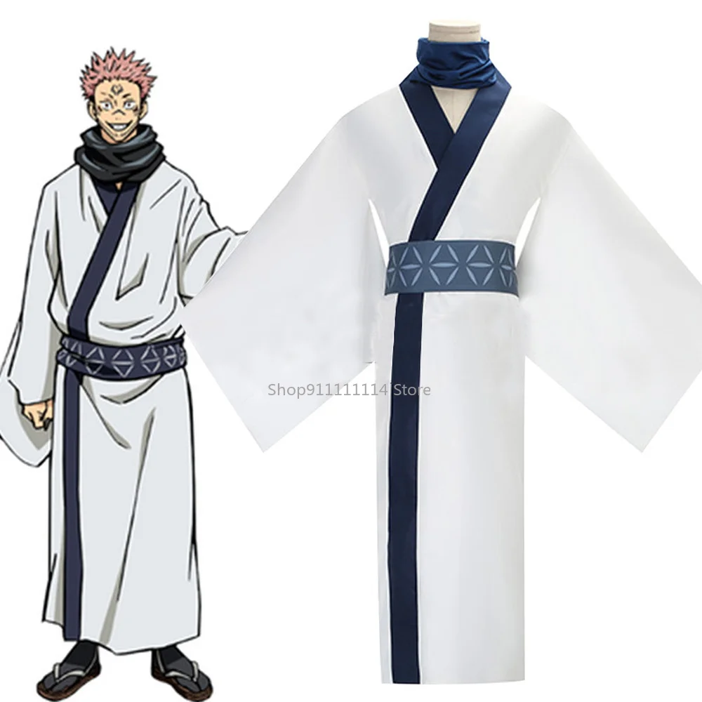 

Anime Jujutsu Kaisen Ryomen Sukuna Cosplay Costume Outfits Kimono Hanfu Blue Corset Two Toe Socks Halloween Christmas Gift