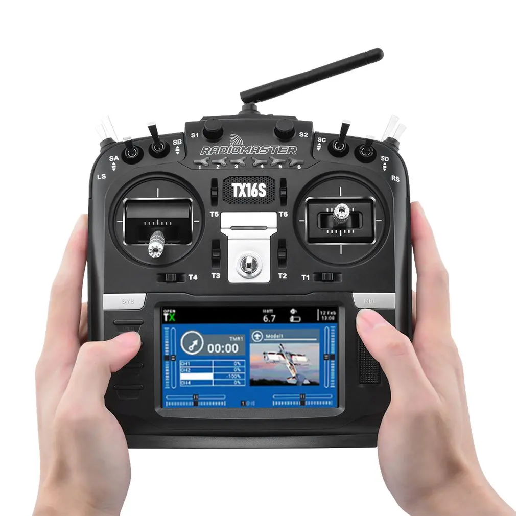 RadioMaster TX16S Edition 2 4G 16CH Датчик Холла Gimbals OpenTX передатчик с ЧПУ и кожаным RC радио