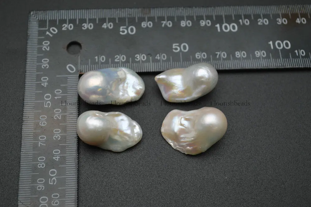 

No hole AAA High Quality Smooth Natural White Pearl Baroque Beads