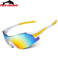 PureLeisure, очки для ловли нахлыстом, UV400, солнцезащитные очки для мужчин, спортивные солнцезащитные очки, поляризационные, Lunette, Peche Zonnebril, спортивные очки для рыбалки - Цвет: whiteyellow