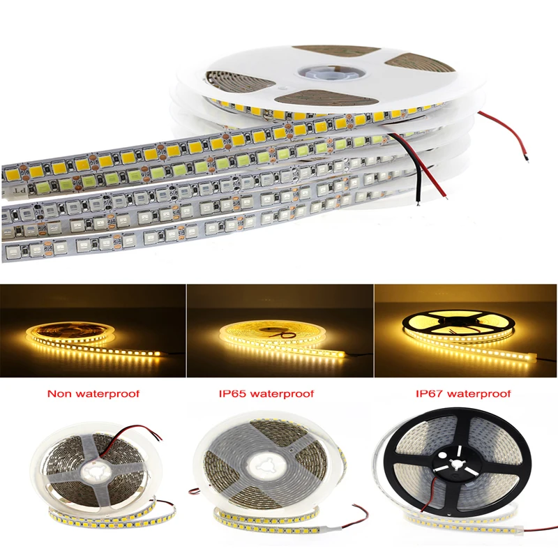 12В 24В SMD 5054 Светодиодная лента 5 м 120 светодиодов/м гибкая ledstrip диод