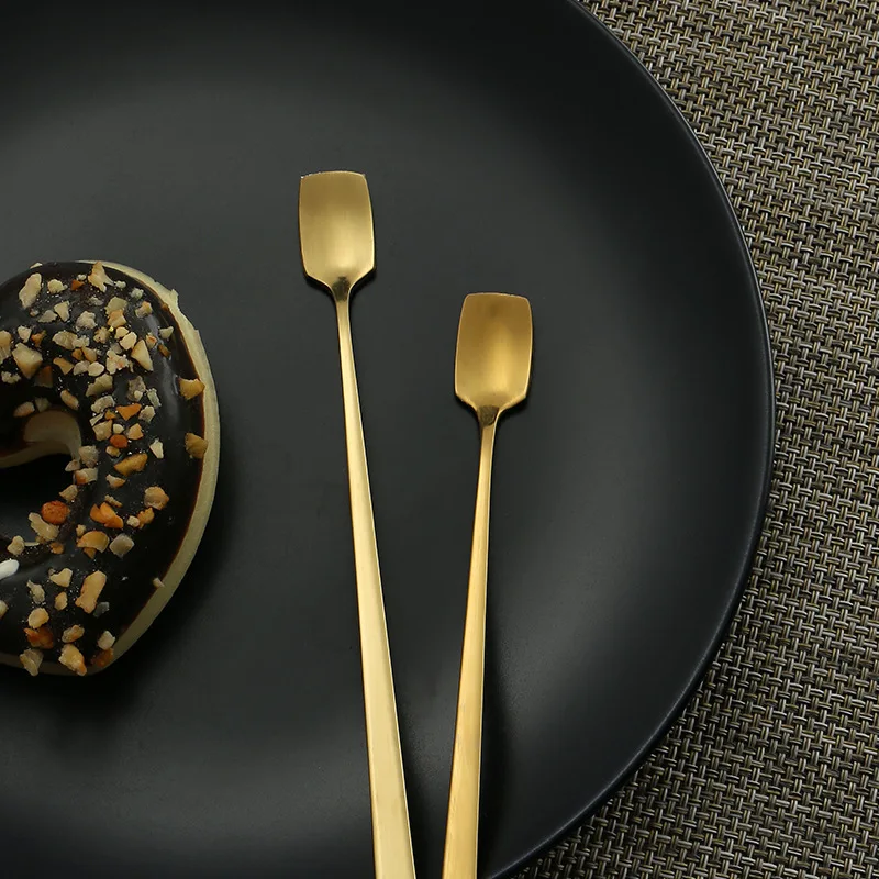 5 шт./лот кофейные ложки с длинной ручкой чайная ложка чайные для мороженого набор