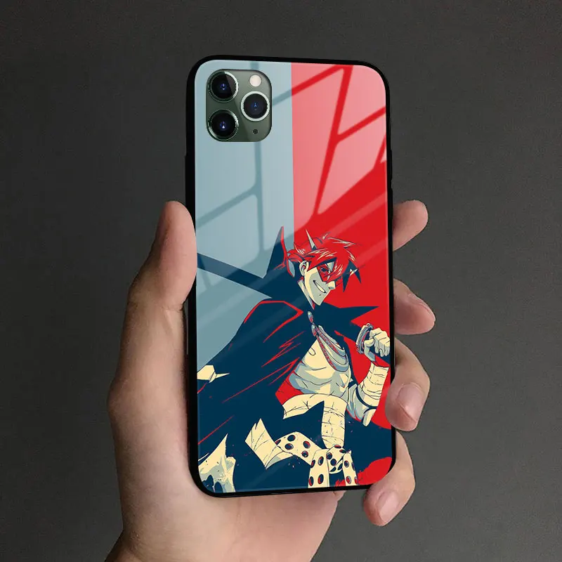 Мягкий силиконовый стеклянный чехол для телефона Gurren Lagann Kamina iPhone SE 6 6s 7 8 Plus X XR XS 11