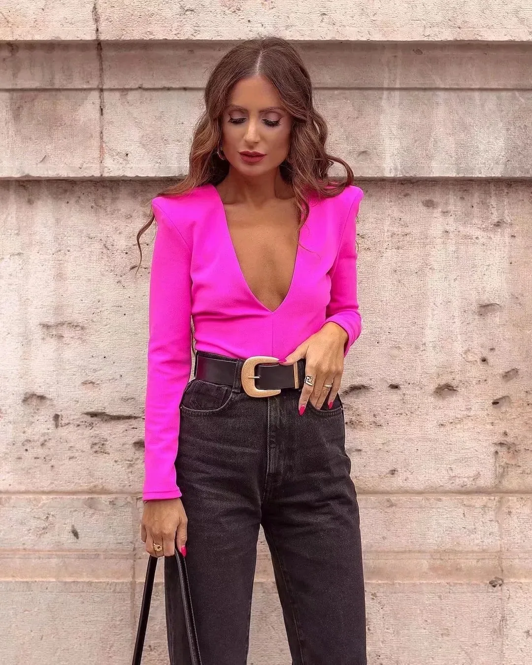 Женский комбинезон с глубоким v-образным вырезом MEIYANGYOUNG облегающий боди длинным