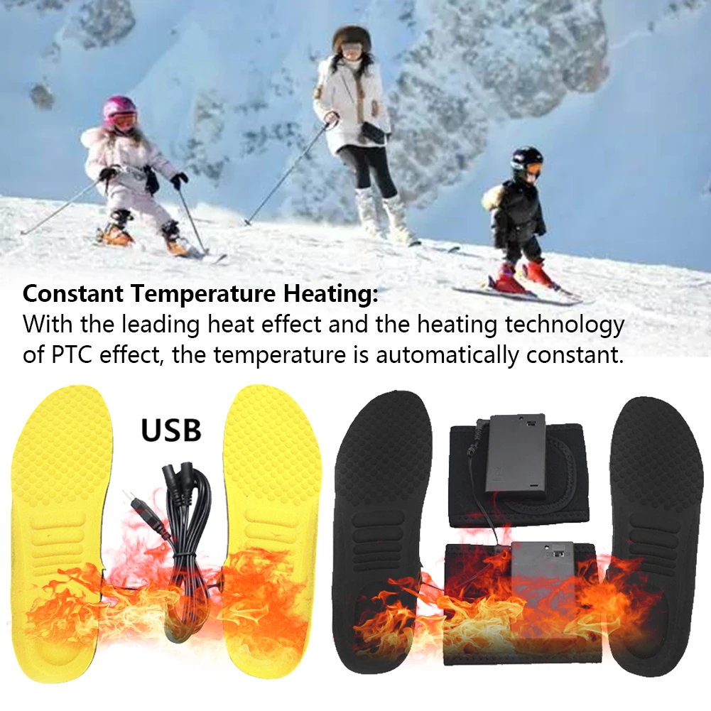 

Heated Insoles Electric Pads Winter Foot Warmers USB Rechargeable Shoes Boot Heater for Keeping Feet Warm droshipping