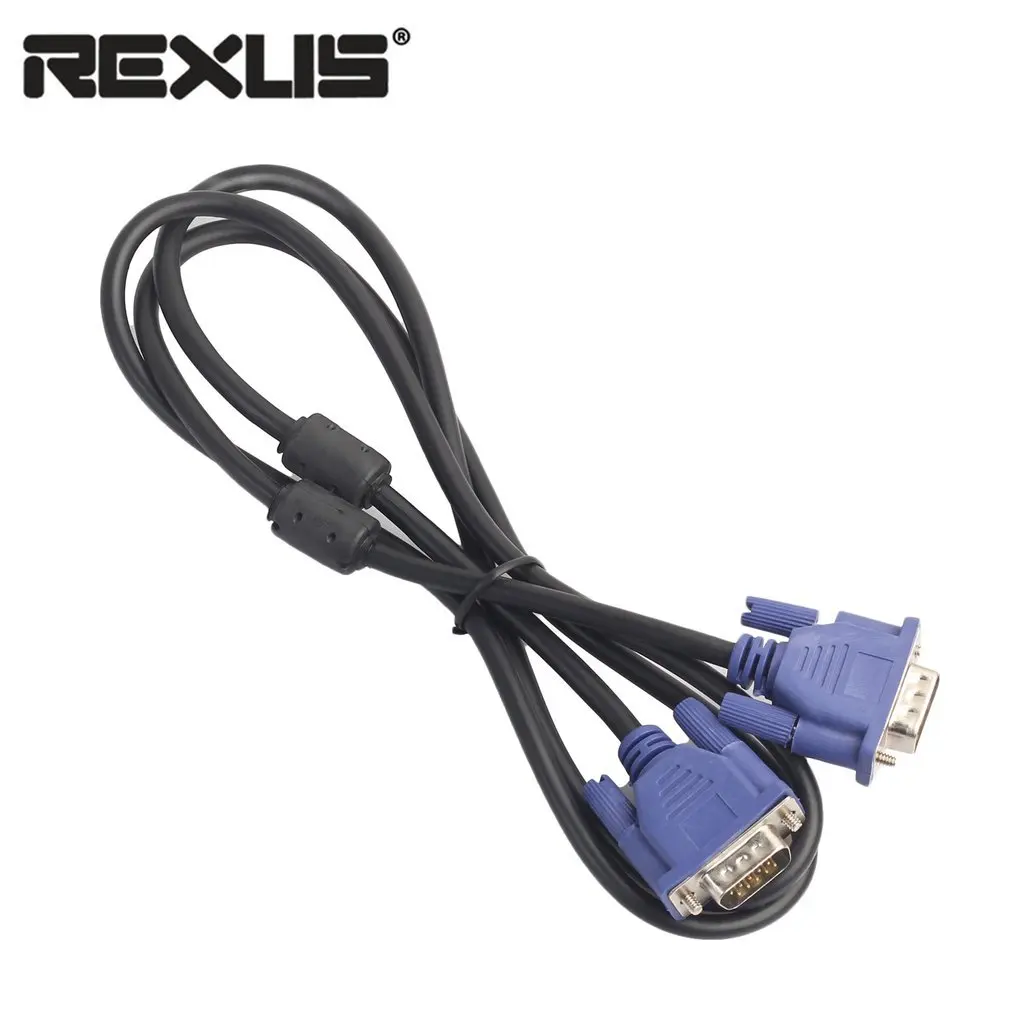 REXLIS VGA кабель HD 15 Pin папа-папа Удлинительный шнур для компьютера ПК ноутбук