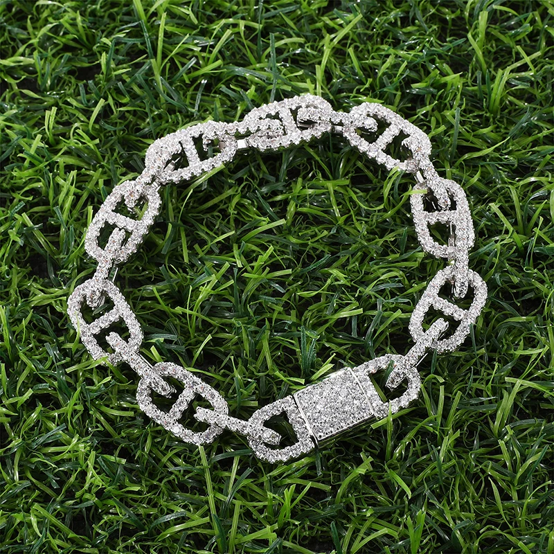 

Hip Hop 11MM Iced Out Cuban Tennis Chain Prong Copper AAA+ Cubic Zirconia Stones Bracelet For Women Men Jewelry