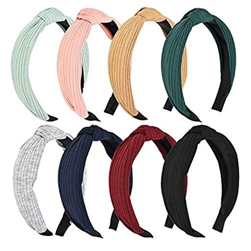 

Women's Solid Color Fashion Headband Hair Band Fabric Headband Adult Hair Accessories Fabric Headband Cross Knot Hairband