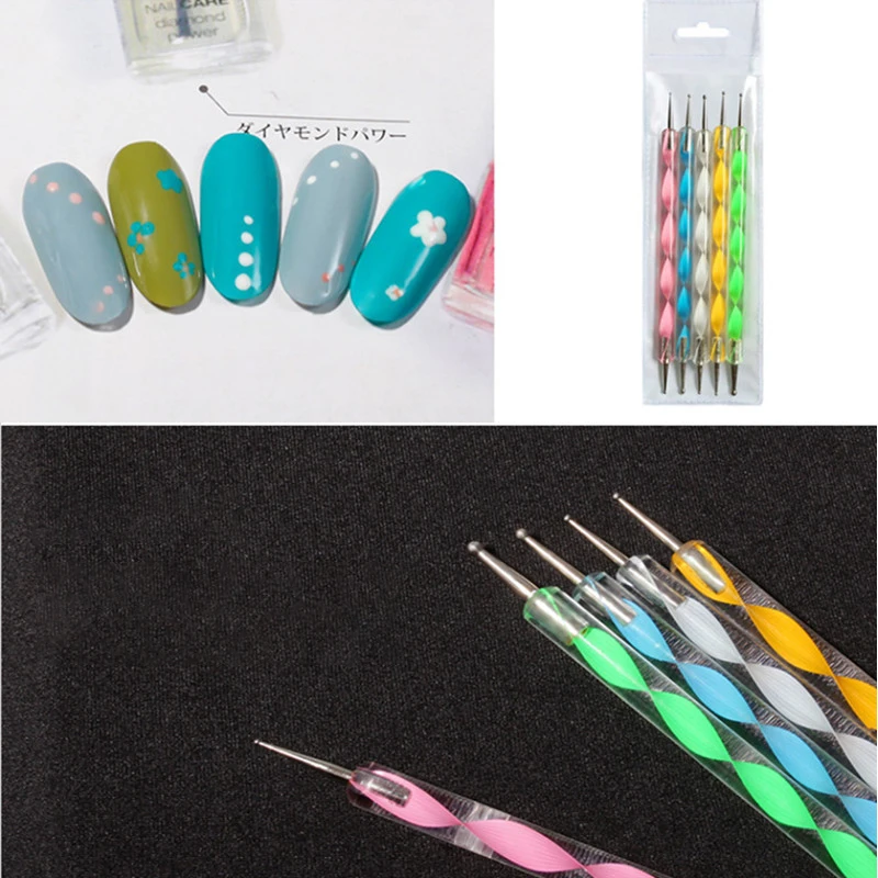 

1Set Crayon Plastic Dotting Pen Pencil Self-adhesive Rhinestones Gems Drilling Picking Picker Tips Tools DIY Salon Nail Art C07