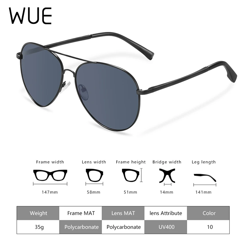 Солнцезащитные очки-авиаторы поляризационные для мужчин и женщин брендовые