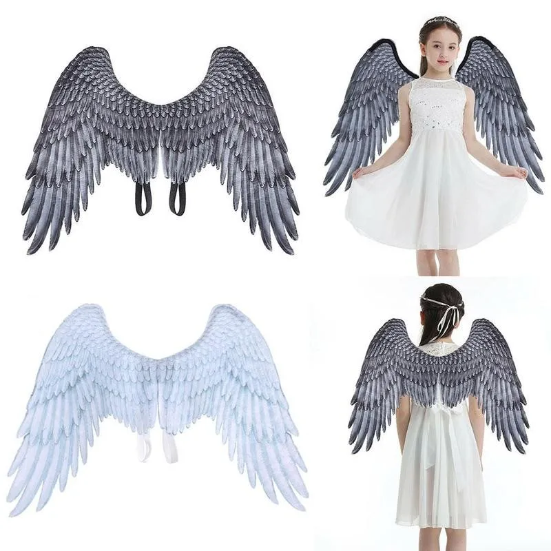 

New Cosplay 3D Angel Halloween Mardi Gras Non-Woven Party Gift Dropshipping Costume Theme For Kids Fabric V4K2