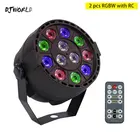 Новое поступление 2 шт.лот беспроводной пульт дистанционного управления светодиодный плоский светильник 12x3 Вт RBGWфиолетовый светильник для диджея дискотеки музыки концерта